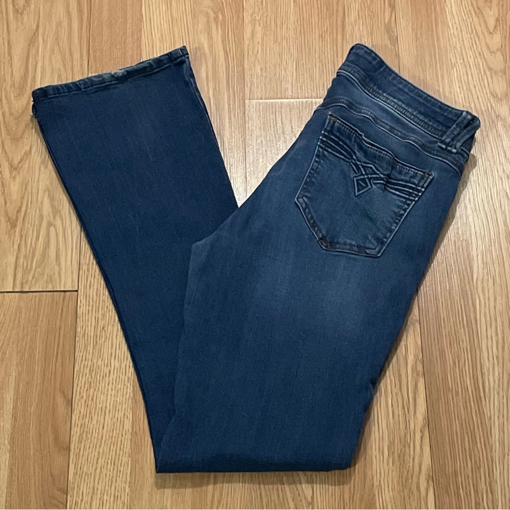 Democracy Women’s 8 (31x32) Ab Solution Bootcut Jeans Blue Mid Rise Stretch